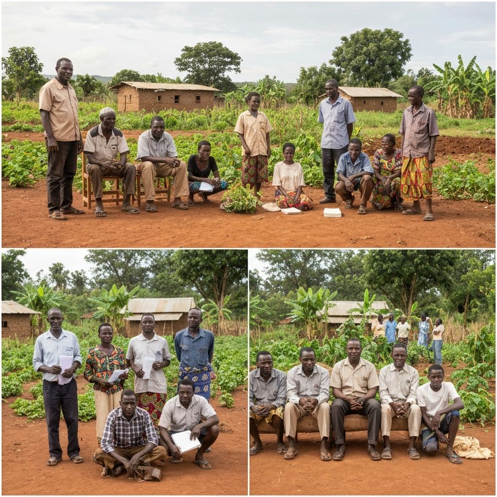 Agricultural training in Tanzania, farmers learning sustainable practices